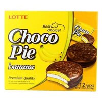 Bánh lotte choco pie banana 12 pack 336g