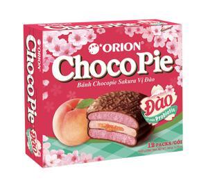 Bánh Lotte Choco Pie vị đào hộp 360g