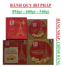 Bánh LU La collection Francaise hộp 540gr, hộp 894gr; Bánh quy kem pháp LU  Veritable Petit Beurre  hộp 600gr