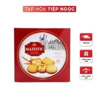 Bánh Majestic màu đỏ hộp thiếc sang trọng hộp thiếc 382g