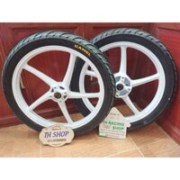BÁNH MÂM EXCITER 135 MÀU TRẮNG SỮA  VỎ CAMEL 70 & 80 FULL BẠC ĐẠN ỐNG CHỈ ĐÃ VÔ VỎ SẴN