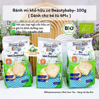 Bánh mì khô hữu cơ Beautybaby cho bé 6 tháng - 100g