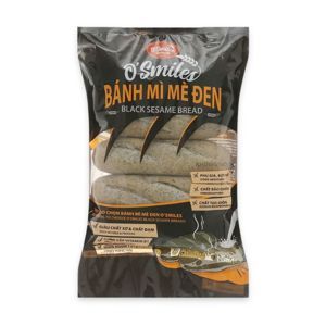 Bánh mì mè đen đông lạnh O’smiles gói 350g (70g x 5 ổ)