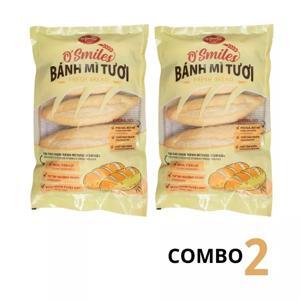 Bánh mì tươi đông lạnh O'smiles gói 350g (70g x 5 ổ)
