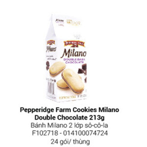 Bánh Milano hai lớp sô-cô-la hiệu Pepperidge Farm 213g