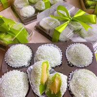 Bánh Mochi Cốm Non Dẻo, Bánh Mochi Cốm Tươi Đặc Sản Hà Nội - Hộp 6 Chiếc