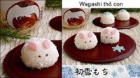 Bánh mochi hình thỏ: Hướng dẫn làm Wagashi hình chú thỏ dễ thương