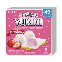 Bánh Mochi Kem Lạnh Vị Dâu Yukimi Daifuku 270ml – Lotte Japanese Mochi Frozen Dessert Strawberry
