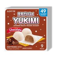 Bánh Mochi Kem Lạnh Vị Socola Yukimi Daifuku 270ml – Lotte Japanese Mochi Frozen Dessert Chocolate
