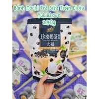 Bánh Mochi vị trà sữa trân châu Yuki & Love Boba Milk Tea Mochi TAIWAN 240g