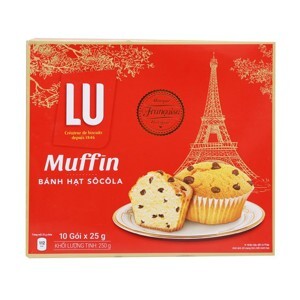 Bánh muffin hạt socola Lu hộp 250g