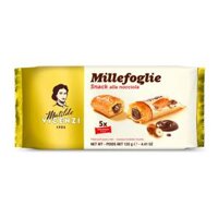 Bánh Ngàn Lớp Cuộn Kem Hạt Phỉ, Millefoglie Snack alla Nocciola, Filled Puff Pastry Rolls with Hazelnut Cream, 4.41 oz (125g) - MATILDE VICENZI