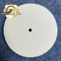 Bánh nỉ lông cừu-nỉ trắng long cừu-bánh nỉ trắng đánh bóng kích thước 150x20x10mm