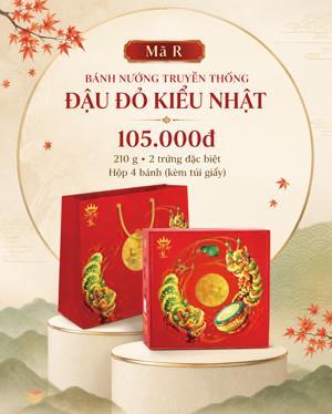 Bánh nướng Kinh đô đậu đỏ kiểu Nhật 2 trứng ĐB 250g