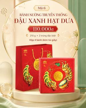 Bánh nướng Kinh đô đậu xanh hạt dưa 2 trứng ĐB 210g