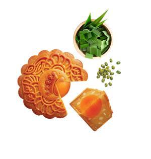 Bánh nướng Kinh đô đậu xanh lá dứa 2 trứng 210g