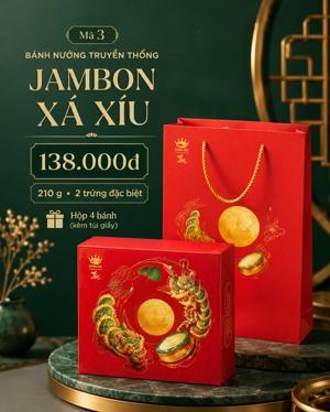 Bánh nướng Kinh đô Jambon xá xíu 2 trứng ĐB 250g