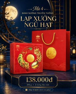 Bánh nướng Kinh đô Lạp Xưởng Ngũ Hạt 2 trứng ĐB 210g