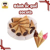 Bánh ốc quế socola giòn ngon hình chiếc kem vị dâu dừa xoài mix socola