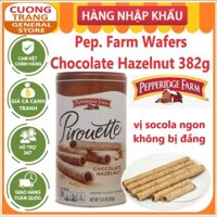 Bánh ống điếu vị socola hạt dẻ pepperidge farm wafers chocolate hazelnut 328g