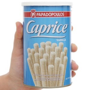 Bánh ống quế Caprice Papadopoulos Vanilla 250g