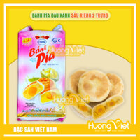 Bánh pía 2 trứng đậu xanh sầu riêng Tân Huê Viên 570g, bánh pía Sóc Trăng Tân Huê Viên 2 trứng muối [TÚI 4 BÁNH]