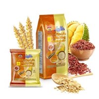 Bánh pía chay gạo lứt huyết rồng yến mạch sầu riêng Mỹ Ngọc 360g, không trứng chay mặn đều dùng được