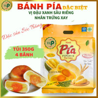 Bánh Pía Đặc Biệt TLP | Nhân Trứng Xay | Vị Đậu Xanh Sầu Riêng | Túi 350g 4 Bánh | Đặc Sản Sóc Trăng