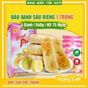 Bánh pía đậu - sầu riêng Tân Huê Viên gói 540g