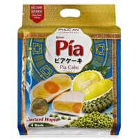 Bánh pía đậu xanh sầu riêng 1 trứng Phúc An gói 500g 4 cái