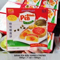 Bánh pía đậu xanh sầu riêng 4 trứng 500g ( 1 cái )