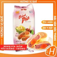 Bánh Pía Khoai Môn Sầu Riêng Trứng Muối Tân Huê Viên - Túi 600g(4 Cái) - Đặc Sản Sóc Trăng