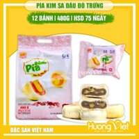Bánh pía kim sa đậu đỏ 500g, bánh pía Tân Huê Viên Sóc Trăng không sầu riêng [TÚI 12 BÁNH]