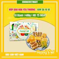 Bánh pía kim sa hộp HOA YÊU THƯƠNG 10 bánh 10 vị, bánh pía Tân Huê Viên Sóc Trăng, bánh pía mini