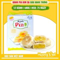 Bánh pía kim sa Tân Huê Viên ĐẬU XANH tan chảy 500g, bánh pía Sóc Trăng tan chảy, vị bán chảy [TÚI 12 BÁNH]