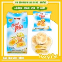Bánh Pía Sóc Trăng đậu xanh sầu riêng trứng Tân Huê Viên 600g, bánh pía Tân Huê Viên 5 sao 1 trứng