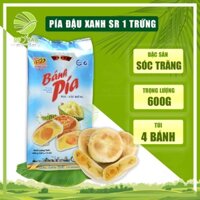 Bánh pía Tân Huê Viên đậu xanh sầu riêng 1 trứng muối 600g, bánh pía Sóc Trăng đặc biệt 5 sao túi 4 bánh