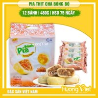 Bánh pía thịt chà bông bò Tân Huê Viên 500G, bánh pía mini sóc trăng [CHÀ BÔNG BÒ ] [TÚI 12 BÁNH]