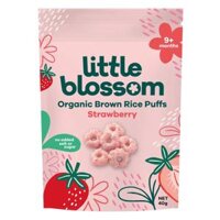 Bánh Puffs Gạo Lứt Hữu Cơ Little Blossom Vị Dâu 40g