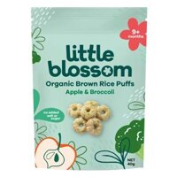Bánh Puffs Gạo Lứt Hữu Cơ Little Blossom Vị Táo Và Bông Cải Xanh 40g