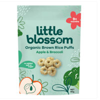 Bánh Puffs Gạo Lứt Hữu Cơ Little Blossom Vị Táo Và Bông Cải Xanh/ Dâu