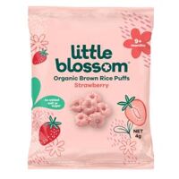 BÁNH PUFFS GẠO LỨT HỮU CƠ LITTLE BLOSSOM VỊ DÂU 4G