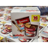 Bánh que chấm chocolate Nutella & Go Hazelnut Spread with Breadsticks 832g (Loại 16 gói)