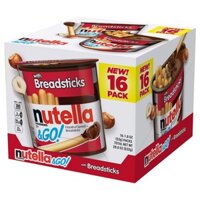 Bánh Que Chấm Socola Nutella & Go Hazelnut Spread Breadsticks, Thùng x 16 Gói x 52g