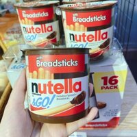 Bánh que chấm sốt socola Nutella Mỹ bay air