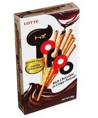 Bánh que Lotte Toppo vị vani nhân socola hộp 40g