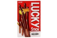 Bánh que Meiji Lucky Stick phủ kem socola 45g