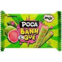 Bánh quế nhân kem hương ổi hồng Poca 115g Giòn tan thơm lừng vị trái cây mới lạ