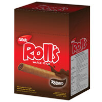 Bánh quế nhân socola Nabati Roll’s Wafer Stick hộp 120g