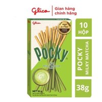 Bánh que Pocky vị trà xanh Matcha 35G x 10 Hộp